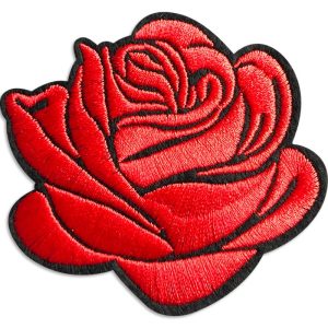 Blommande ros – Tygmärke